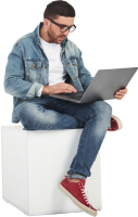 man on laptop